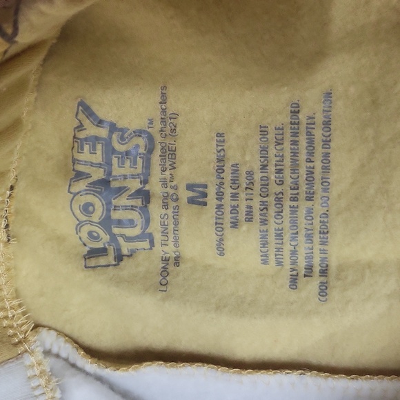 LOONEY TUNES Yellow Cream Tweety Bird Sweatshirt Jogger Set - Picture 5 of 12